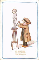 ** T2/T3 Le Sculpteur / Lo Scultore / The Sculptor. Italian Children Art Postcard S: A. Bertiglia (EK) - Ohne Zuordnung