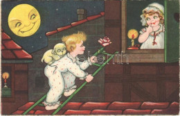 T2/T3 1939 Children Art Postcard, Romantic Couple. Rokat 142. (EK) - Non Classés