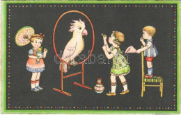 T2/T3 1936 Children Art Postcard, Parrot. Rokat 158. (EK) - Ohne Zuordnung