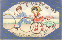 T2 1936 Children Art Postcard, Playing. Rokat 152. - Non Classés