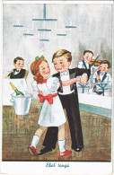 ** T2/T3 Első Tangó / Children Art Postcard, The First Dance (EK) - Ohne Zuordnung