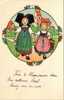 * T2/T3 1940 French Children Art Postcard S: Hansi (EK) - Unclassified