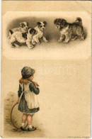 * T3 Girl With Dogs. Koch & Bitriol Litho (EB) - Unclassified