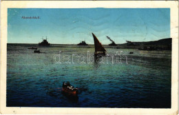 T2/T3 1914 Abend-Idyll. K.u.K. Kriegsmarine / WWI Austro-Hungarian Navy Battleships, Mariners In Boat. G.C. Pola 1912/13 - Non Classés