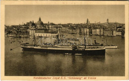 ** T4 Norddeutscher Lloyd SS "Schleswig" At Venice (vágott / Cut) - Non Classés