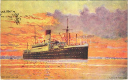 T2 1923 Deutscher Handelsdampfer Vor Buenos Aires. "Die Deutsche Handelsflotte Im Wiederaufbau" Wohlfahrstkarte Der Deut - Unclassified