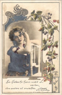 * T2/T3 1900 Art Nouveau Lady Art Postcard, Floral. Edgar Schmidt Serie 7030. N.P.G. Phot. (EK) - Unclassified