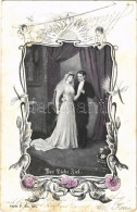 T2/T3 1900 Der Liebe Ziel / Lady Art Postcard, Romantic Couple, Wedding. Serie F. No. 433. Art Nouveau, Floral (fl) - Unclassified