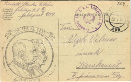 T2/T3 1916 In Treue Fest 1914-1915 / WWI Austro-Hungarian K.u.K. Military Field Postcard, Viribus Unitis Propaganda With - Unclassified