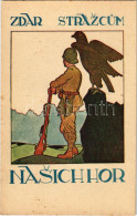 ** T2/T3 Zdar Strazcum Nasichhor / Slovakian Military Mountain Squad Art Postcard (EK) - Unclassified