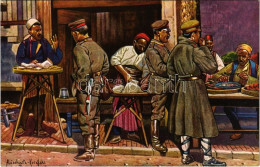 ** T1/T2 Straßerleben In Üsküb / WWI German Military Art Postcard, Street Scene In Skopje S: A. Lüschwitz-Koreffski - Unclassified