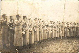 ** T4 Katonák Eskütétele / WWI Austro-Hungarian K.u.K. Military, Soldiers' Oath. Photo (vágott / Cut) - Non Classés