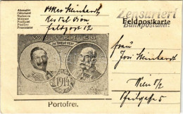 T4 1914 Weltkrieg. In Treue Fest! Feldpostkarte / WWI Austro-Hungarian K.u.K. Military Field Post, Viribus Unitis Propag - Sin Clasificación