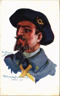 * T2/T3 Hartmannskopfweiler / WWI French Military Art Postcard, Alpine Hunter. Visé Paris No. 8. "Nos Poilus" S: Em. Dup - Ohne Zuordnung