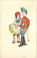 T2/T3 1939 Magyar Katonai Művészlap / Hungarian Military Art Postcard, Romantic Couple (EK) - Sin Clasificación