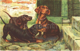 ** T2/T3 "Unsere Dackel" / Dachshund Dogs Art Postcard. Wenau-Delila No. 1314D. S: A. Weczerzick (EK) - Non Classés