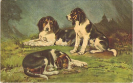 T2/T3 1924 Rassehunde II / Dogs Art Postcard. Wenau-Pastell No. 282. S: Maguire (EK) - Non Classificati