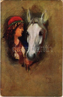 * T2/T3 Ihr Liebling / A Kedvenc / Lady With Horse, Art Postcard. D.K. & Co. P. 2007. S: Oplatek (kopott Sarkak / Worn C - Unclassified