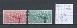 (TJ) Europa CEPT 1962 - Ierland YT 155/56 (postfris/neuf/MNH) - 1962