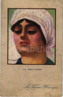 * T2/T3 La Wallonne / French Lady Art Postcard, Walloon Lady. Les Femmes Heroiques. Visé Paris No. 42. S: Em. Dupuis (EK - Non Classés