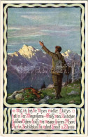 T2/T3 1911 Als Ich Sah Die Alpen Wieder Glühn... / German Patriotic Art Postcard S: E. Kutzer (EK) - Non Classificati