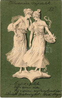 T2/T3 1900 Ókori Hölgyek / Ancient Era Ladies. Meissner & Buch No. 1067. Wedgewood Gruppen Art Nouveau, Litho - Sin Clasificación