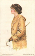 * T2/T3 "American Girl" No. 14. Fidler College Series No. 4. Lady Art Postcard. Edward Gross Co. S: Alice Luella Fidler  - Non Classés