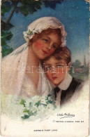 ** T3 Sister's First Love. Lady Art Postcard. Reinthal & Newman No. 827. S: Philip Boileau (worn Corners) - Unclassified