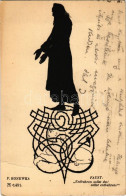 T3 1924 Faust. Silhouette Art Postcard. Fr. A. Ackermann's Kunstverlag Serie 120. S: P. Konewka (EB) - Ohne Zuordnung