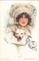 * T3 Pals. Lady With Dog Art Postcard. Reinthal & Newman S: Harrison Fisher (fa) - Unclassified