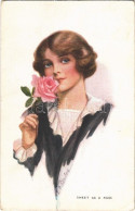 T2/T3 1914 Sweet As A Rose, Lady With Flower, The Carlton Publishing Co. Series No. 689/6. S: E.C. Brisley (EK) - Sin Clasificación