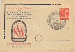 * T2/T3 1948 1. Bundestagung Bad Sachsa (Harz) Auch Deine Spende Dem Reichsbund Der Körperbeschädigten, Sozialrentner Un - Ohne Zuordnung