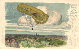 T2/T3 1899 München, Allgemeine Deutsche Sport-Ausstellung / German Sport Exhibition Advertisement Card. Balloon Airship. - Unclassified