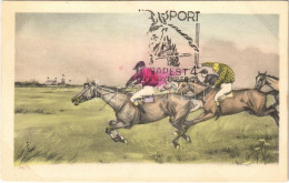 * T2/T3 Horse Race Art Postcard, Equestrian Sport (EK) - Unclassified