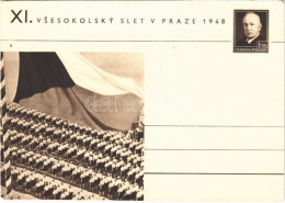 ** T2/T3 1948 XI. Vsesokolsky Slet V Praze / La Fete Federale Des Sokols A Prague / 11th Sokol Meeting In Prague. Advert - Unclassified