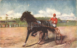 ** T4 Trabrennen / Harness Racing, Horse Race. Wohlgemuth & Lissner "Liebhaber-Sammelmappe" No. 575. S: Paul Thomas (apr - Ohne Zuordnung