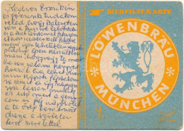 T2/T3 Löwenbräu München Bierfilzl-Karte / German Beer Mat Cardboard Postcard. Idee Karl Valentin - Modern (fl) - Unclassified