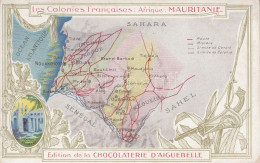 ** T2/T3 French Colonies - Mauritania, Map, Litho (non PC) - Ohne Zuordnung