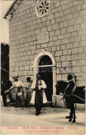 T2/T3 1916 Cetinje, Cettinje, Cettigne; S.M. Le Roi Rentrant De L'église / King Nikola I Petrovic-Njegos Of Montenegro + - Non Classificati