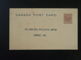 Entier Postal Stationery Card Norn Bros Wollen Ltd Canada - 1903-1954 Könige