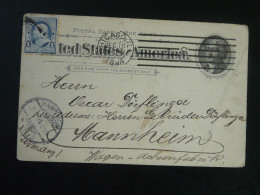 Entier Postal Stationery Card Chicago --> Mannheim 1894 - ...-1900