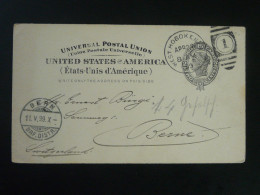 Entier Postal Stationery Card West Hoboken --> Bern 1899 - ...-1900