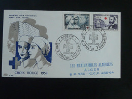 FDC Croix Rouge Red Cross Algérie 1954 - Red Cross