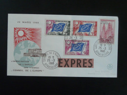 Lettre FDC Liberalisation De L'emploi Des Timbres De Service Conseil De L'Europe Strasbourg 1960 - Cartas & Documentos