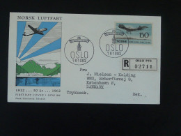 FDC Recommandée Registered Aviation Norvege Norway 1962 - FDC