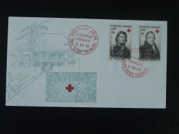 FDC Larrey Corvisart (Napoleon) Croix Rouge Red Cross Reunion CFA 1964 - Red Cross
