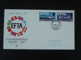 FDC Free Trade EFTA Grande Bretagne Great Britain 1967 - 1952-1971 Em. Prédécimales