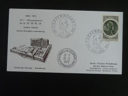 Lettre Cover Robert Schuman 20 Ans De La CECA Liaison Postale Luxembourg --> Conseil De L'Europe 1972 - Cartas & Documentos
