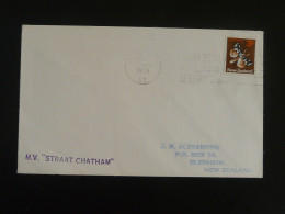 Lettre Cover Cachet MV Straat Chatham Nouvelle Zelande New Zealand 1973 - Briefe U. Dokumente