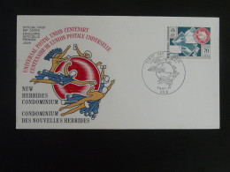 FDC UPU Universal Postal Union Nouvelles Hebrides 1974 - FDC